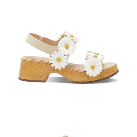 LUCKY BRAND Womens Beige Daisy Juleii Slip On Leather Slingback Sandal 11 M - Picture 1 of 11